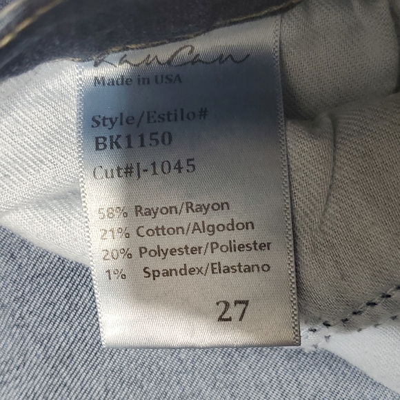 KanCan Dark Wash Higher Rise Skinny Blue Jeans Size 27 Waist 26 In Inseam 29 In - Picture 3 of 5
